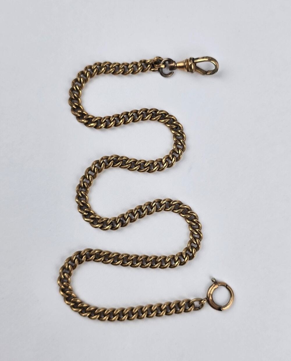 Vintage 1/20 12k Gold Filled Pocket Watch fob Chain 13.5" S.O.B.